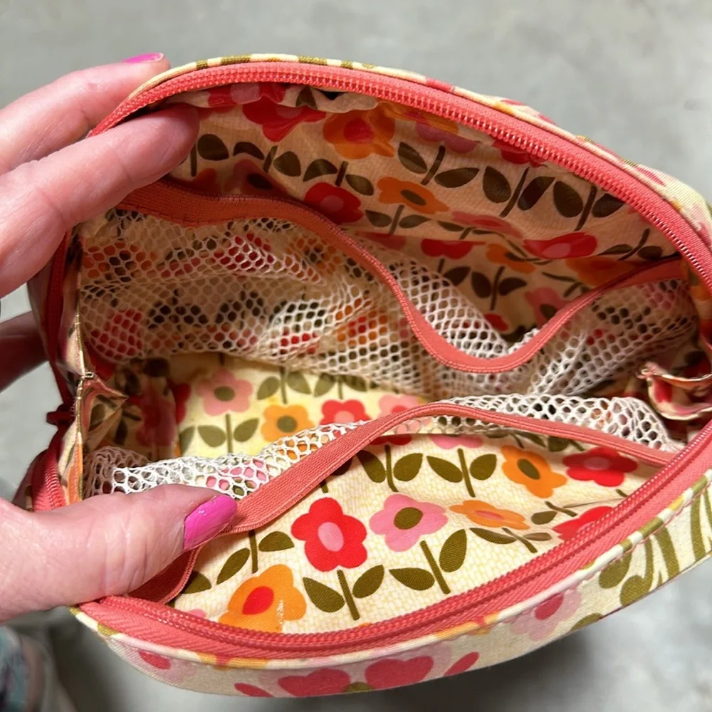 Vera Bradley Pocket Cosmetic Bag Folkloric Makeup Case Waterproof / Box‎ 21-1